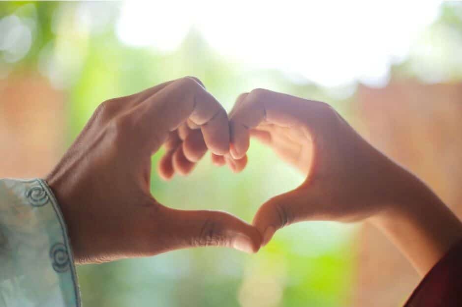 hands forming a heart