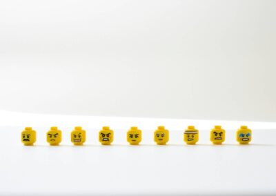 Lego heads emotional expressions