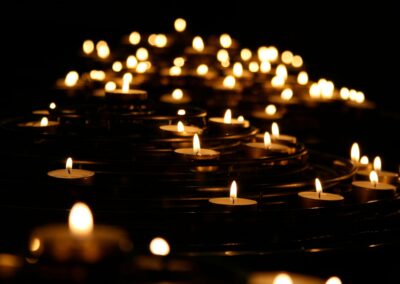 spiral candlelight memorial