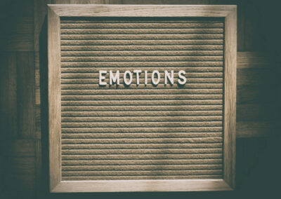 wooden board emotions text