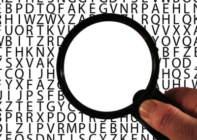 Magnifying glass word search