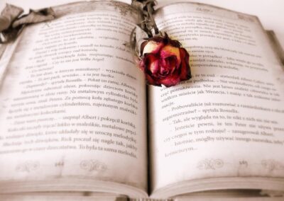 book with a rose
