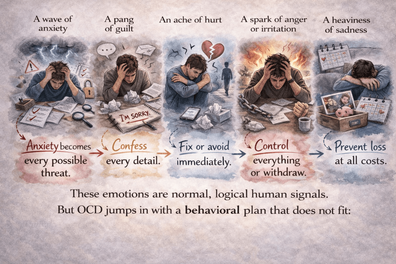 OCD's impact on emotions