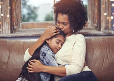 Parent helping child with their emotions