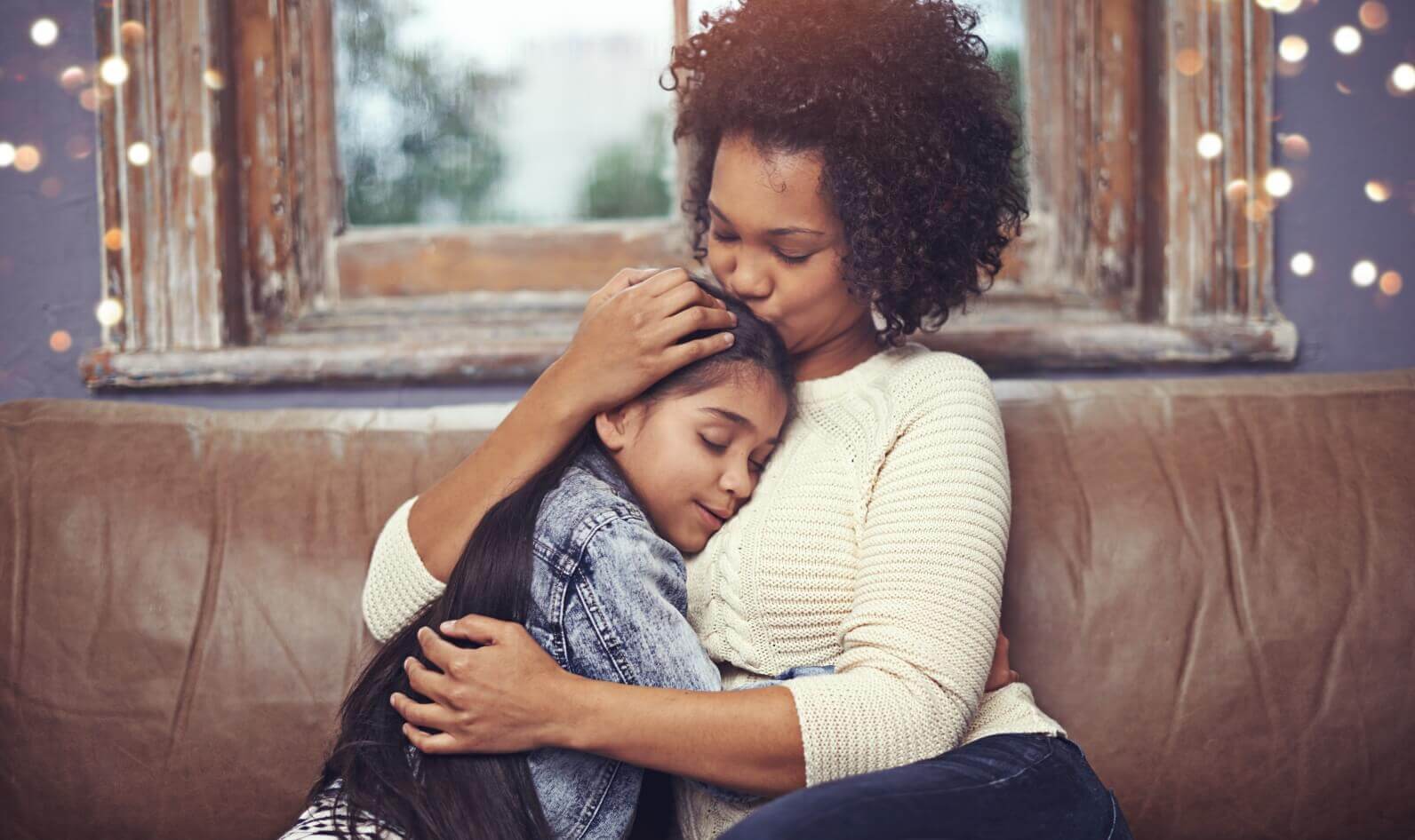 Parent helping child with their emotions