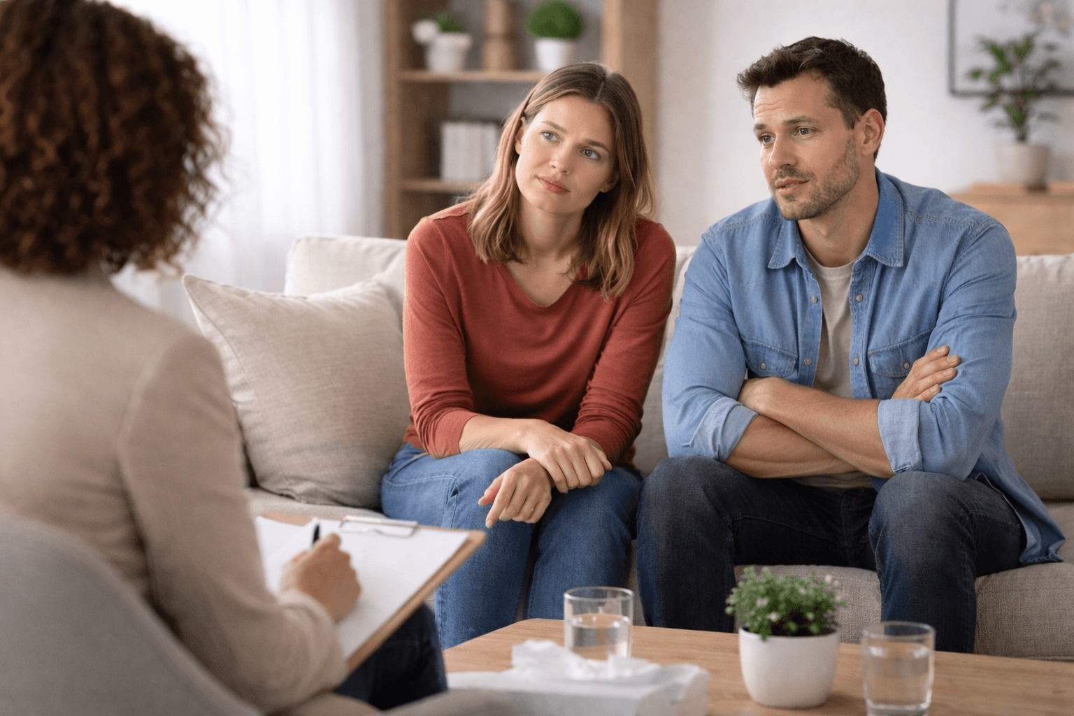 couple attending therapy together 