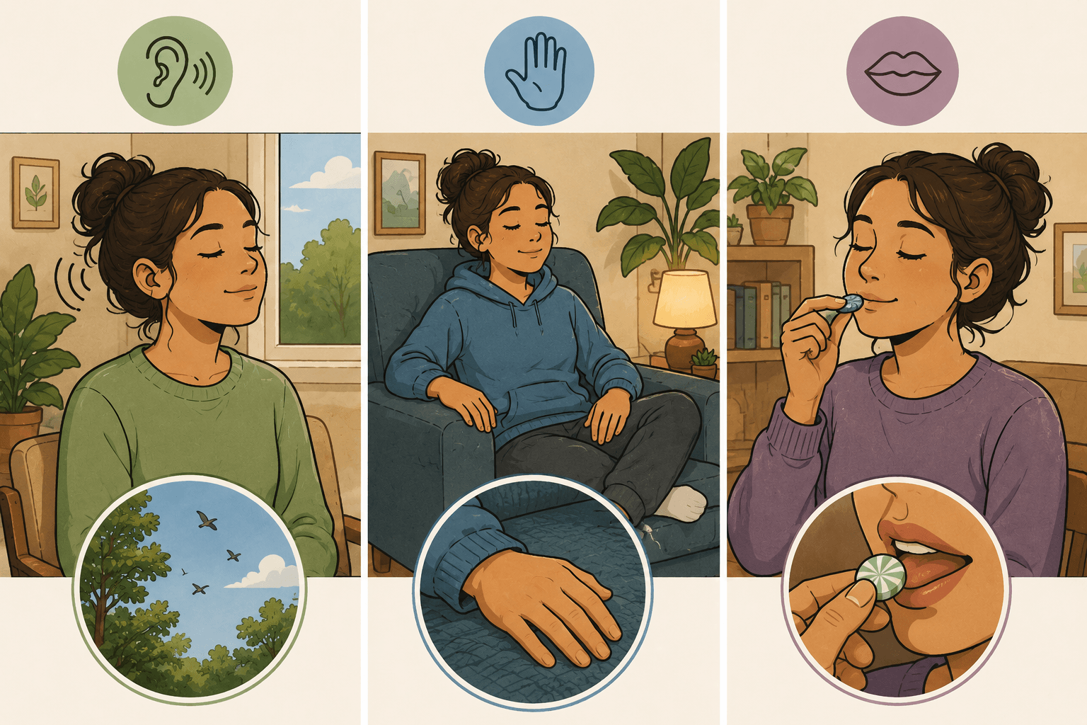 Using your senses to ground yourself when overstimulated